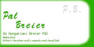 pal breier business card